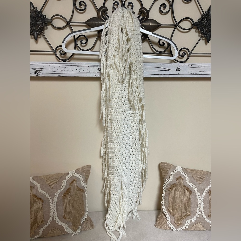 Cream Knit Infinity Scarf
